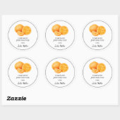 Eigene Mandarine Runder Aufkleber (Blatt)