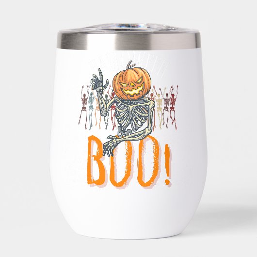 Eigene Marke Weiß und Orange Grunge Halloween (Vorderseite)