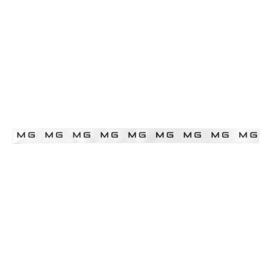 Eigene Markenlogos WeißFarbband Satinband (Vorderseite)