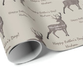 Eigene Meldung "Brawn and Caramel Rustic Deer Buck Geschenkpapier (Rolleneckpunkt)