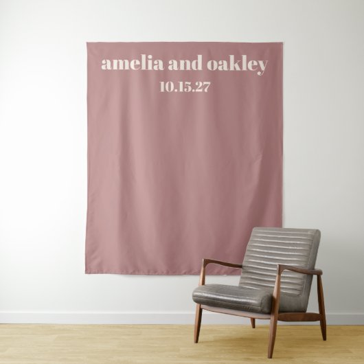 Eigene minimale Dusty-Rose - kundenspezifischer Ho Wandteppich (Beispiel)