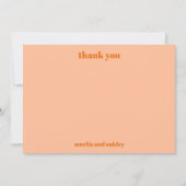 Eigene Minimalistische Pfirsichfallrückführung Dankeskarte (Vorderseite)