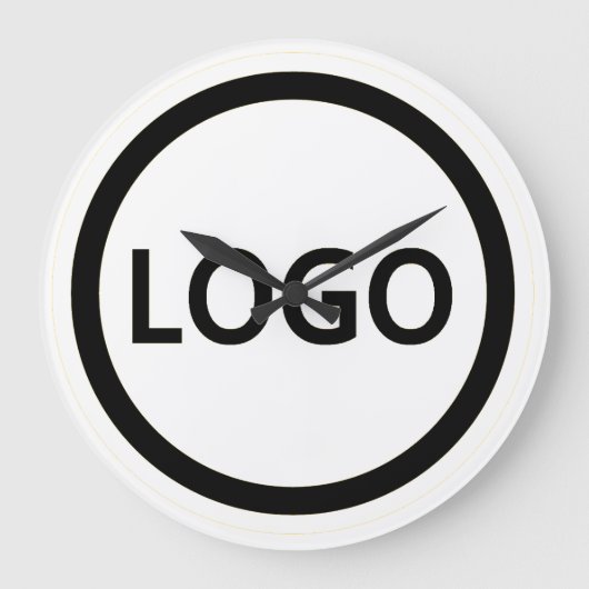 Eigene Mitarbeiter für Ihr Firmenlogo Große Wanduhr (Vorderseite)