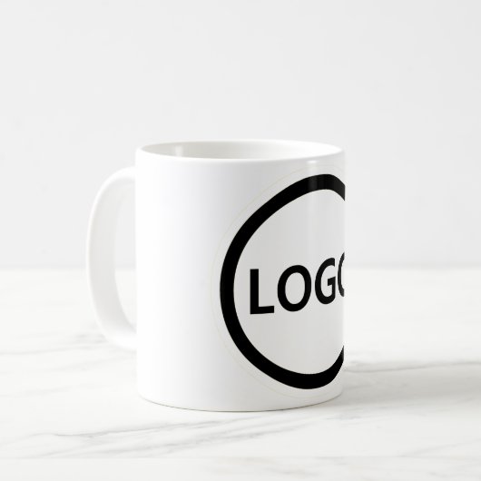 Eigene Mitarbeiter für Ihr Firmenlogo Kaffeetasse (Vorderseite Links)