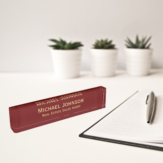 Eigene moderne Berufliche Firmenbezeichnung Namensplakette