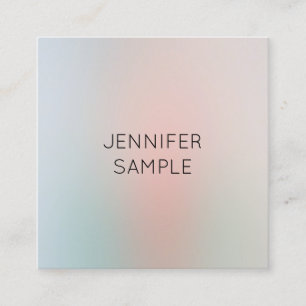 Eigene moderne Pastelfarben Minimalistisches Desig Quadratische Visitenkarte
