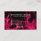 Eigene, moderne rosa Flammen - Kundenspezifische L Visitenkarte (Vorderseite)