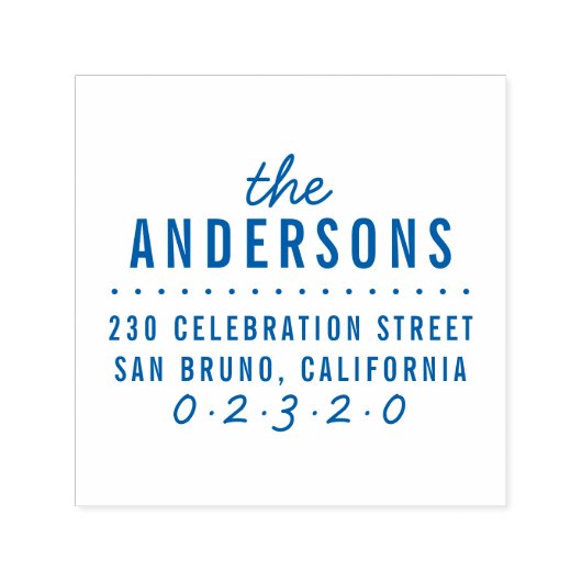 Eigene, moderne und kundenspezifische Familienname Permastempel (Design)