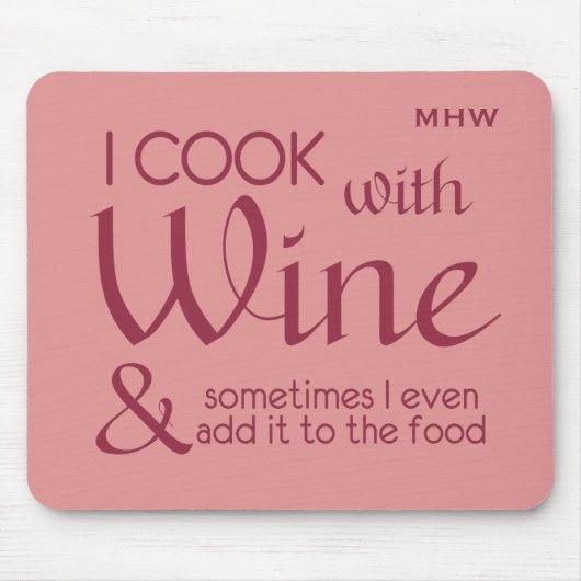 Eigene Mono-Mousepad für Wein Zitat Mousepad (Vorne)