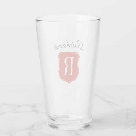 Eigene monogramm Logo-Geschenkgutschein Glas (Rückseite)