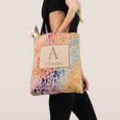 Eigene Monogramm Name Farbe Leopard Druck Tasche (Von Nahem)