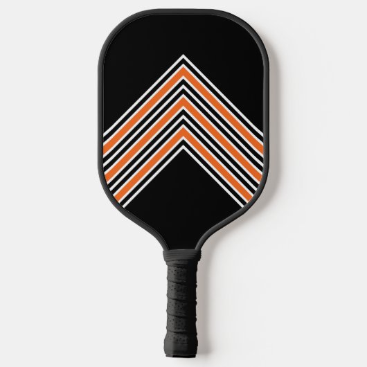Eigene Monogramm Name Initialen Retro Orange Pickleball Schläger (Rückseite)
