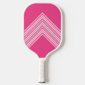 Eigene Monogramm Name Initialen Retro Rosa Weiß Pickleball Schläger (Rückseite)