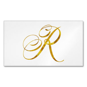 Eigene Monogramm R-Imitat Goldfolie-Monogramme Magnetische Visitenkarte