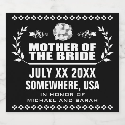 Eigene Mutter der Braut Bierflaschenetikett (Einzelnes Label)