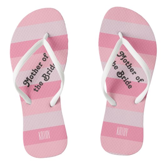 Eigene Mutter der Braut Flip Flops - Rosa Badesandalen (Fußbett)