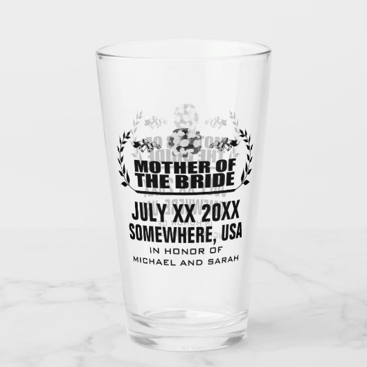 Eigene Mutter der Braut Glas (Rückseite)