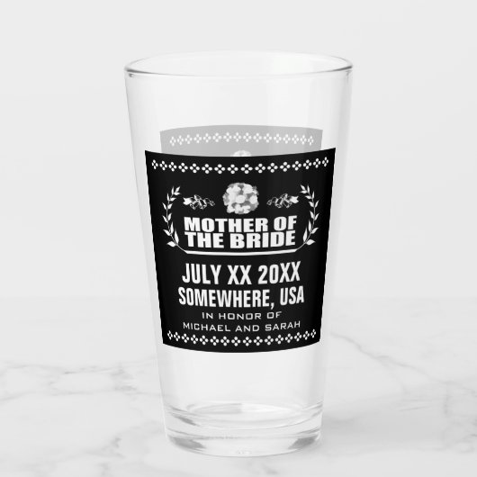 Eigene Mutter der Braut Glas (Rückseite)