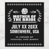 Eigene Mutter der Braut Weinetikett (Einzelnes Label)