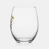 Eigene Mutter des Grundtextes auf Blume Bouquet Weinglas Ohne Stiel (Links)