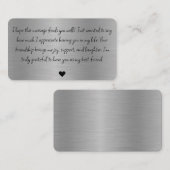 Eigene Nachricht Stilvolle Metallkarte mit Pinsel Mitteilungskarte (Vorne/Hinten)