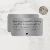 Eigene Nachricht Stilvolle Metallkarte mit Pinsel Mitteilungskarte (Vorderseite/Rückseite Beispiel)