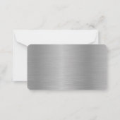 Eigene Nachricht Stilvolle Metallkarte mit Pinsel Mitteilungskarte (Rückseite)