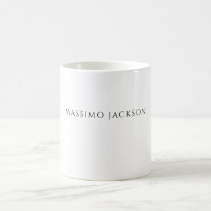 Eigene Namens-Kalligrafie Schick Einfach Schwarz W Kaffeetasse