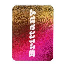 Eigene Namensschattierungen von Pink & Gold Premiu Magnet