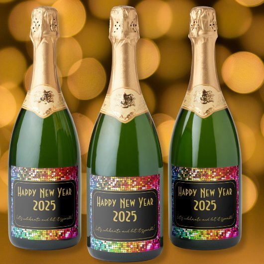 Eigene Neujahrsmarke Schaumweinetikett