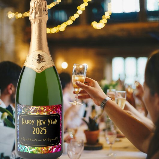 Eigene Neujahrsmarke Schaumweinetikett