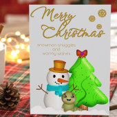 Eigene Niedliche Handzeichenkarte Weihnachten