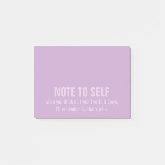 Eigene Note Lila Post-it Klebezettel (Vorderseite)