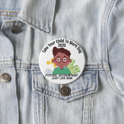 Eigene OM bringen Ihr Kind zur Arbeit Button (Beispiel)