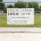 Eigene Open-Business-Logo-Marmor im Freien Banner (Insitu)