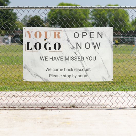 Eigene Open-Business-Logo-Marmor im Freien Banner (Insitu)