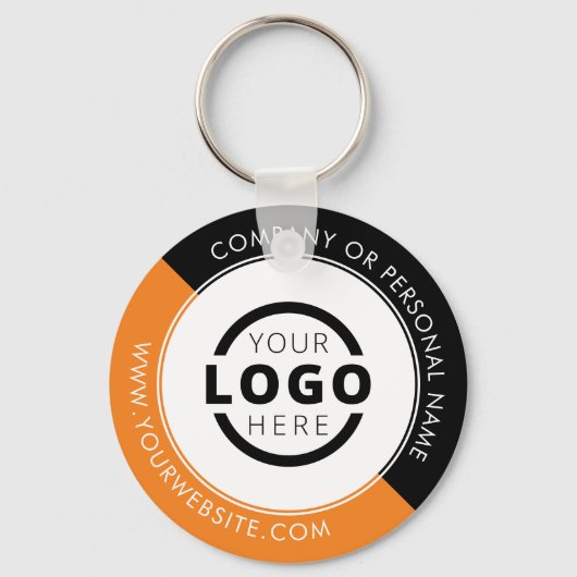Eigene Orange-Werbefirmen Schlüsselanhänger (Vorderseite)