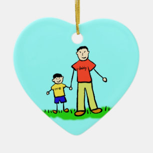 Eigene Ornamente für Vater und Sohn