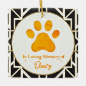 Eigene Paw Print Memorial Pet Loss Keepake Keramikornament (Vorderseite)