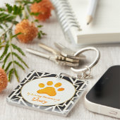 Eigene Paw Print Memorial Pet Loss Keepake Schlüsselanhänger (Vorderseite rechts)