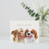 Eigene Portraits für Haustiere Postkarte (Stehend Vorderseite)