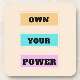 Eigene Power Hard Plastic Untersetzer - Set 6