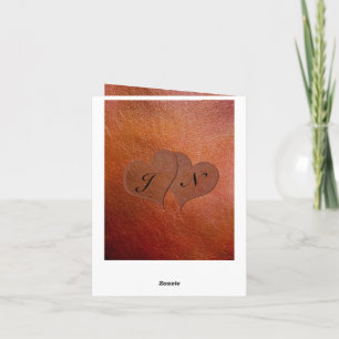 Eigene Print-Imitate Leather 3. Hochzeitstag Karte