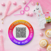 Eigene QR-Code-Teller für benutzerdefinierte Textd Pappteller (Party)