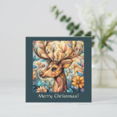 Eigene Rentiermaschine individuell anpassbar Feiertagskarte (Stehend Vorderseite)
