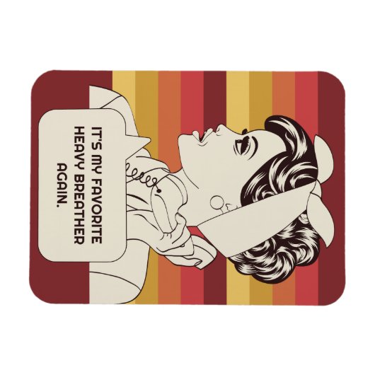 Eigene Retro-Frau Magnet (Horizontal)