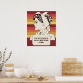 Eigene Retro-Frau Poster (Küche)