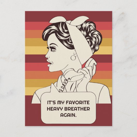 Eigene Retro-Frau Postkarte (Vorderseite)