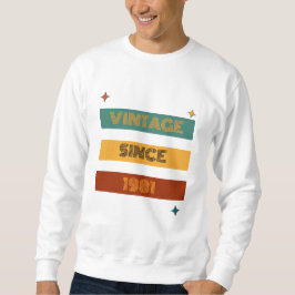 Eigene Retro jedes Alters Geburtstag Vintag Person Sweatshirt
