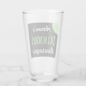 Eigene Retro-Limone Geschenke für Getränke Glas (Rückseite)